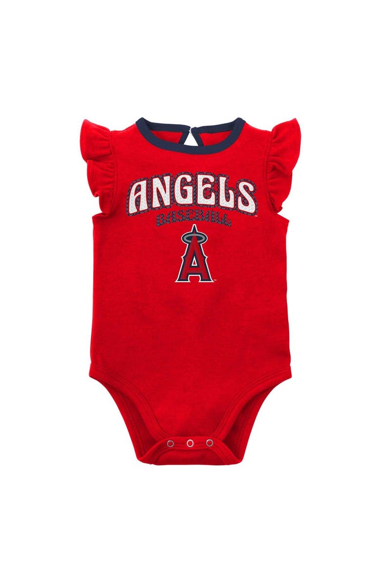 Outerstuff Infant Red/Heather Gray Los Angeles Angels Little Fan Two-Pack Bodysuit Set, Alternate, color, Red