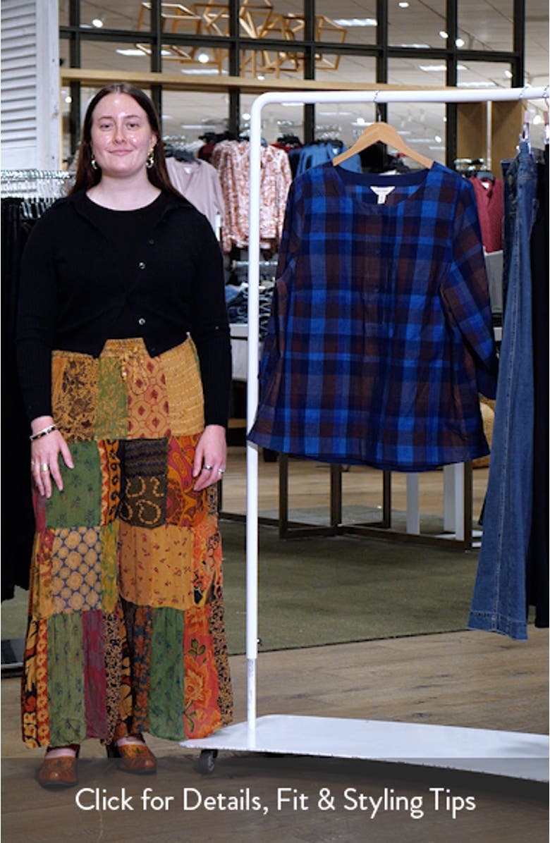 Tithonia Plaid Organic Cotton Corduroy Top, sales video thumbnail