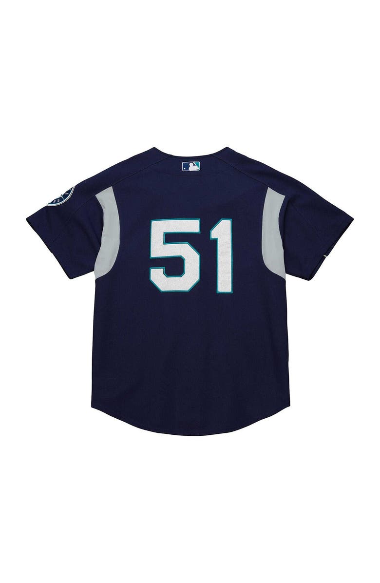Mitchell & Ness Men's Mitchell & Ness Ichiro Suzuki Navy Seattle Mariners Cooperstown Collection Batting Practice Jersey, Alternate, color, Navy