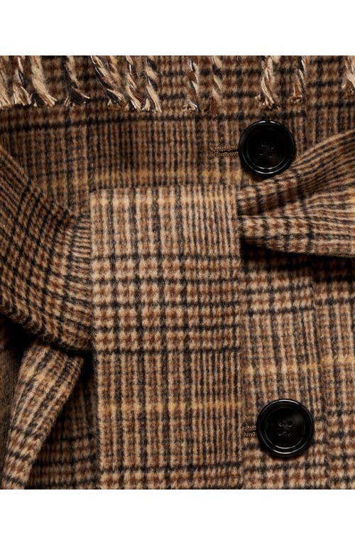 MANGO MANGO WOOL-BLEND MICRO-HOUNDSTOOTH COAT