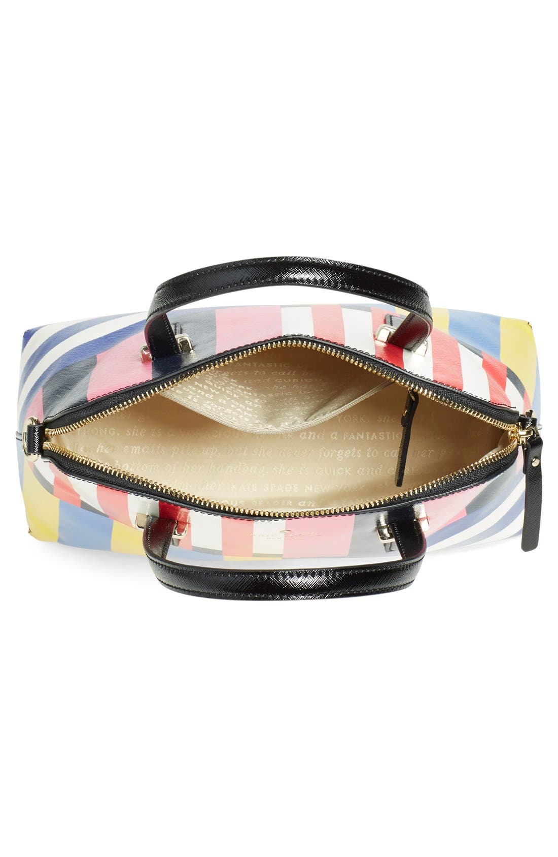 Kate Spade New York 'flag stripes maise' satchel, Alternate, color, 