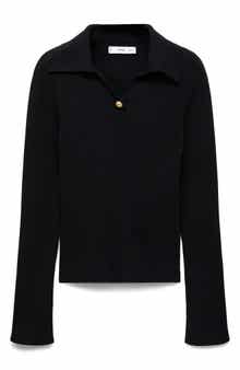 MANGO Rib Polo Sweater