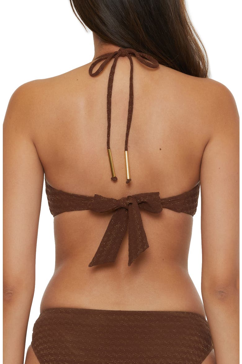 Glimmer Bandeau Bikini Top, Alternate, color, TOTEM