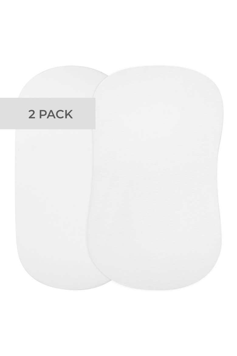 Baby Fitted Bassinet Sheet 2 Pack, Alternate, color, Solid White