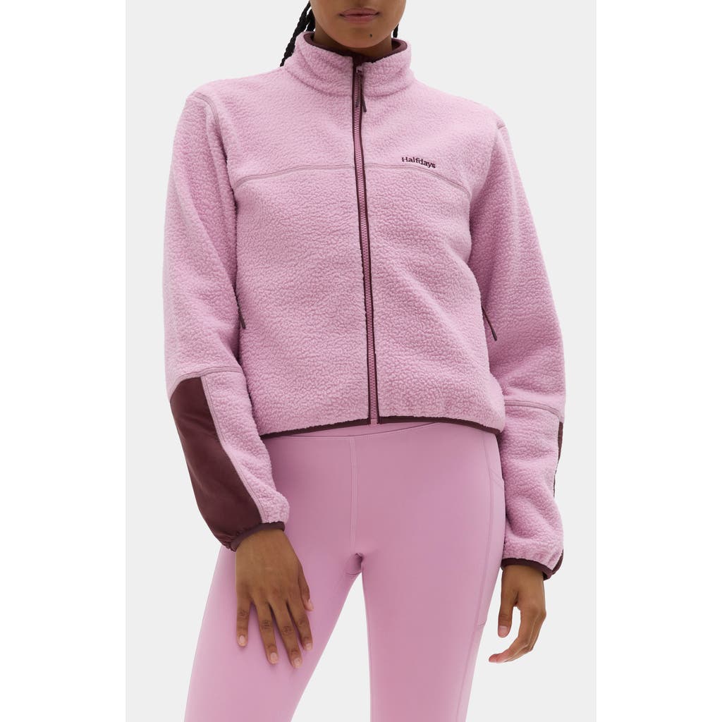 Halfdays Chapelle Water Repellent Fleece Jacket In Pink