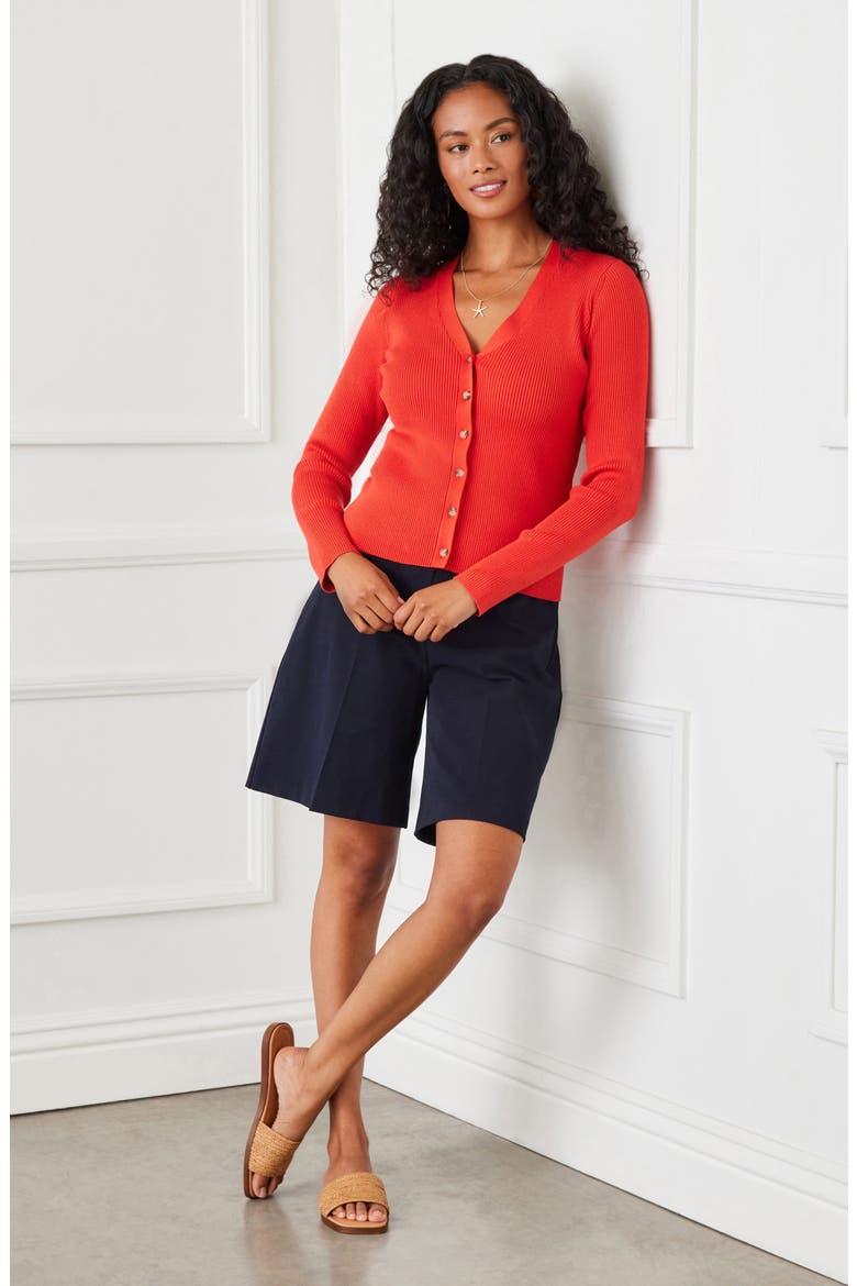 Rib Cardigan, Alternate, color, ORANGE