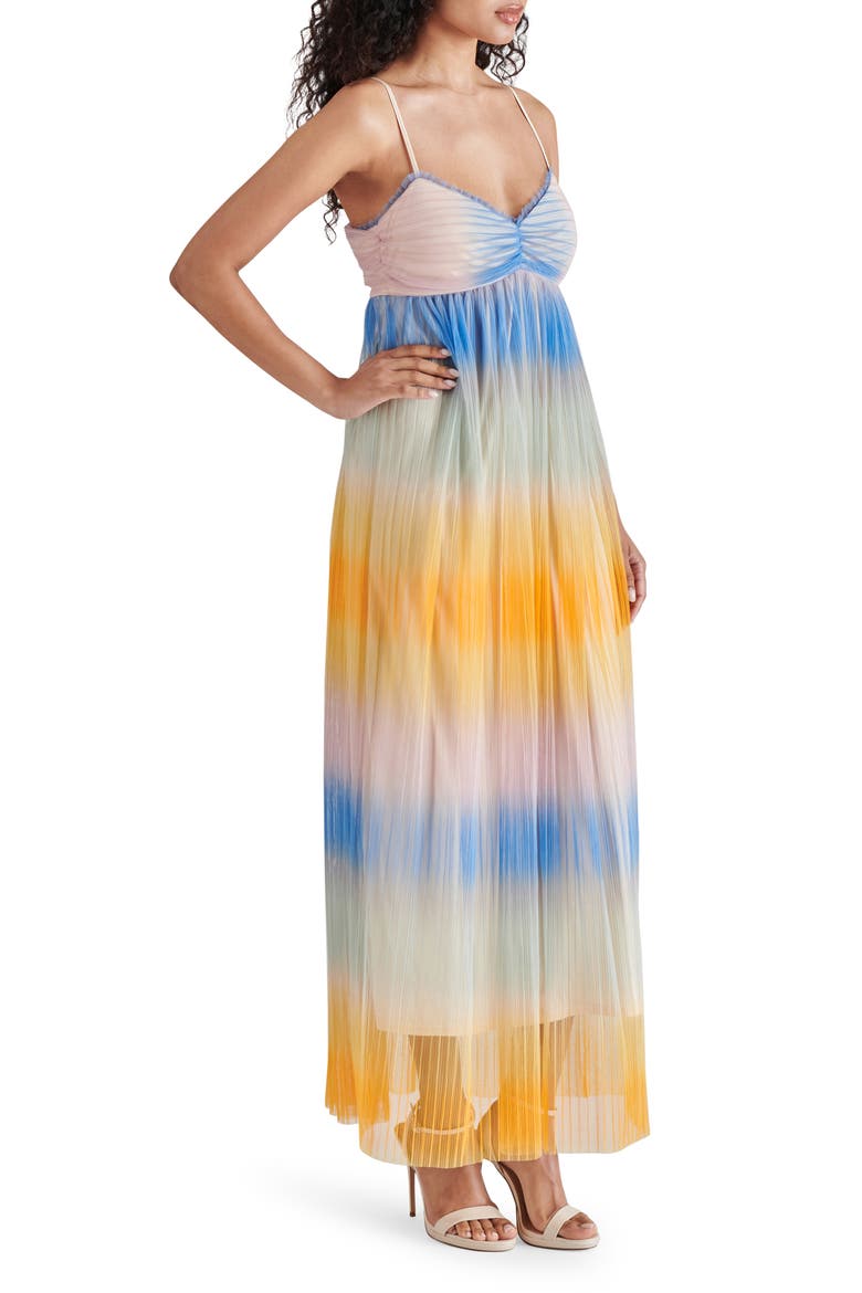 Aja Ombré Stripe Maxi Dress, Alternate, color, SUNSET