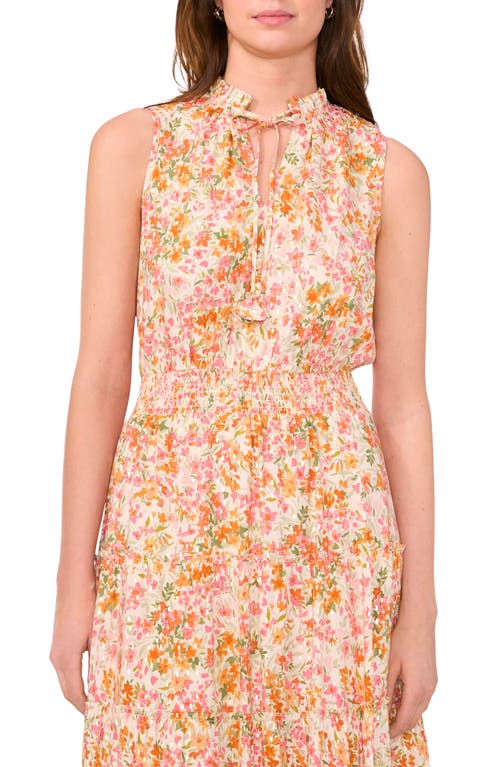 Halogen ® Floral Tiered Maxi Dress In Orange