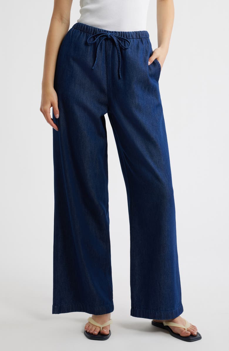 Madewell Airy Denim Pull-On Pants, Main, color, Nostalgic Blue