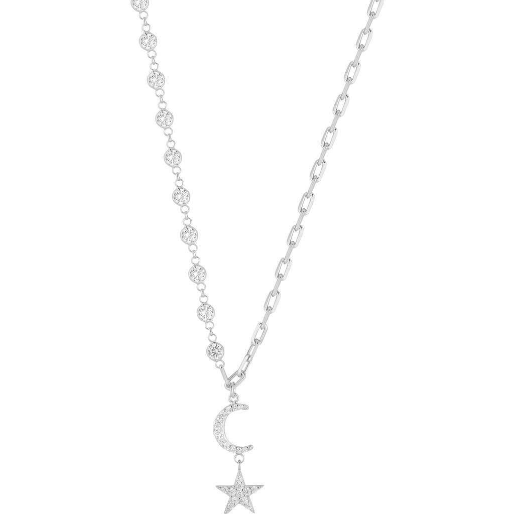 Sphera Milano Cubic Zirconia Celestial Pendant Necklace In Silver