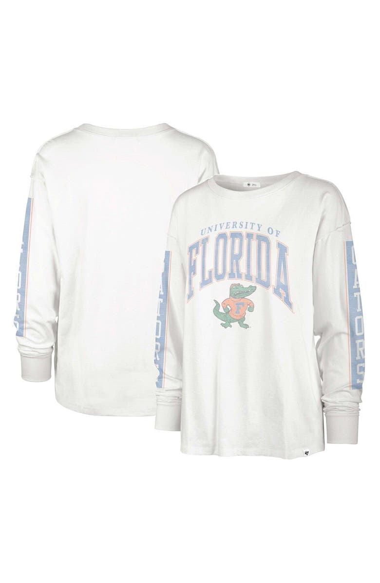 '47 Women's '47 Cream Florida Gators Statement SOA 3-Hit Long Sleeve T-Shirt, Main, color, 