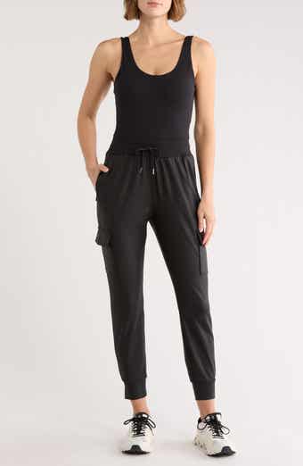 90 DEGREE BY REFLEX Emmy Mixed Media Cargo Jumpsuit