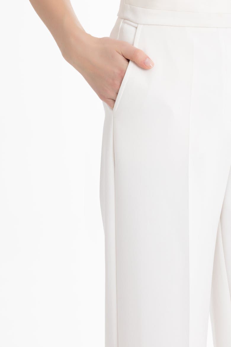 Ecru Tailored Straight-Leg Pants, Alternate, color, Beige