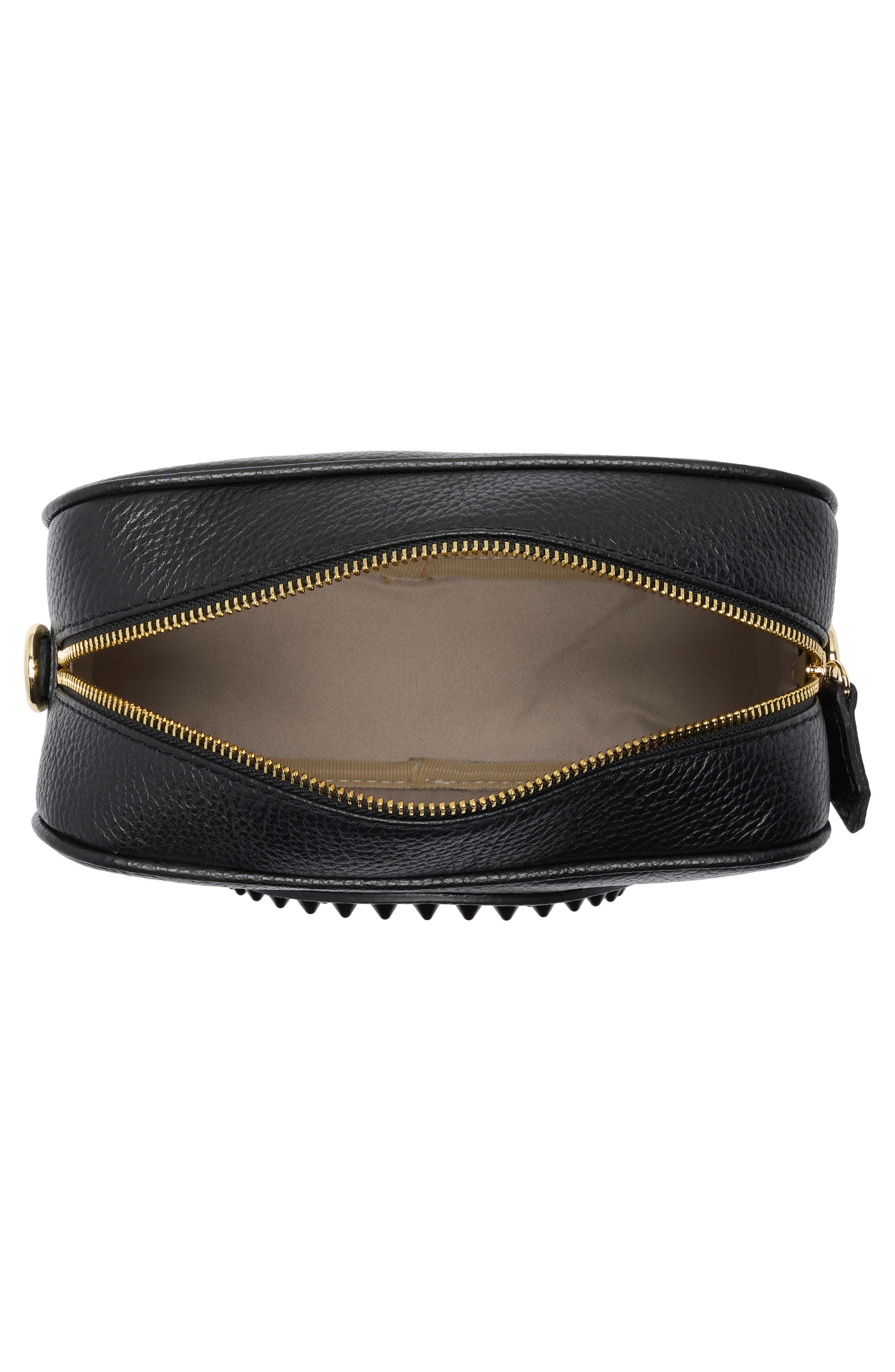 VALENTINO BY MARIO VALENTINO Mia Rock Stud Leather Crossbody Bag, Alternate, color, Black