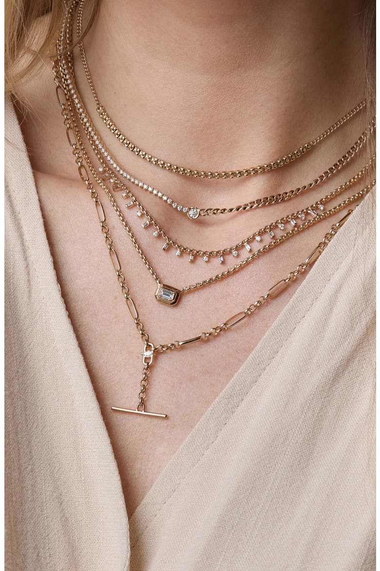 14K Gold Paper Clip Rolo Chain Necklace, Alternate, color, 14K YELLOW GOLD