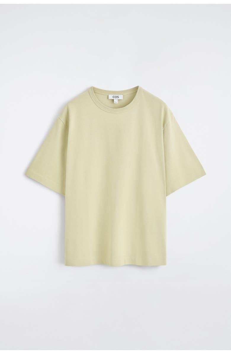 COS Relaxed Garment-washed Cotton T-shirt, Alternate, color, Washed Green