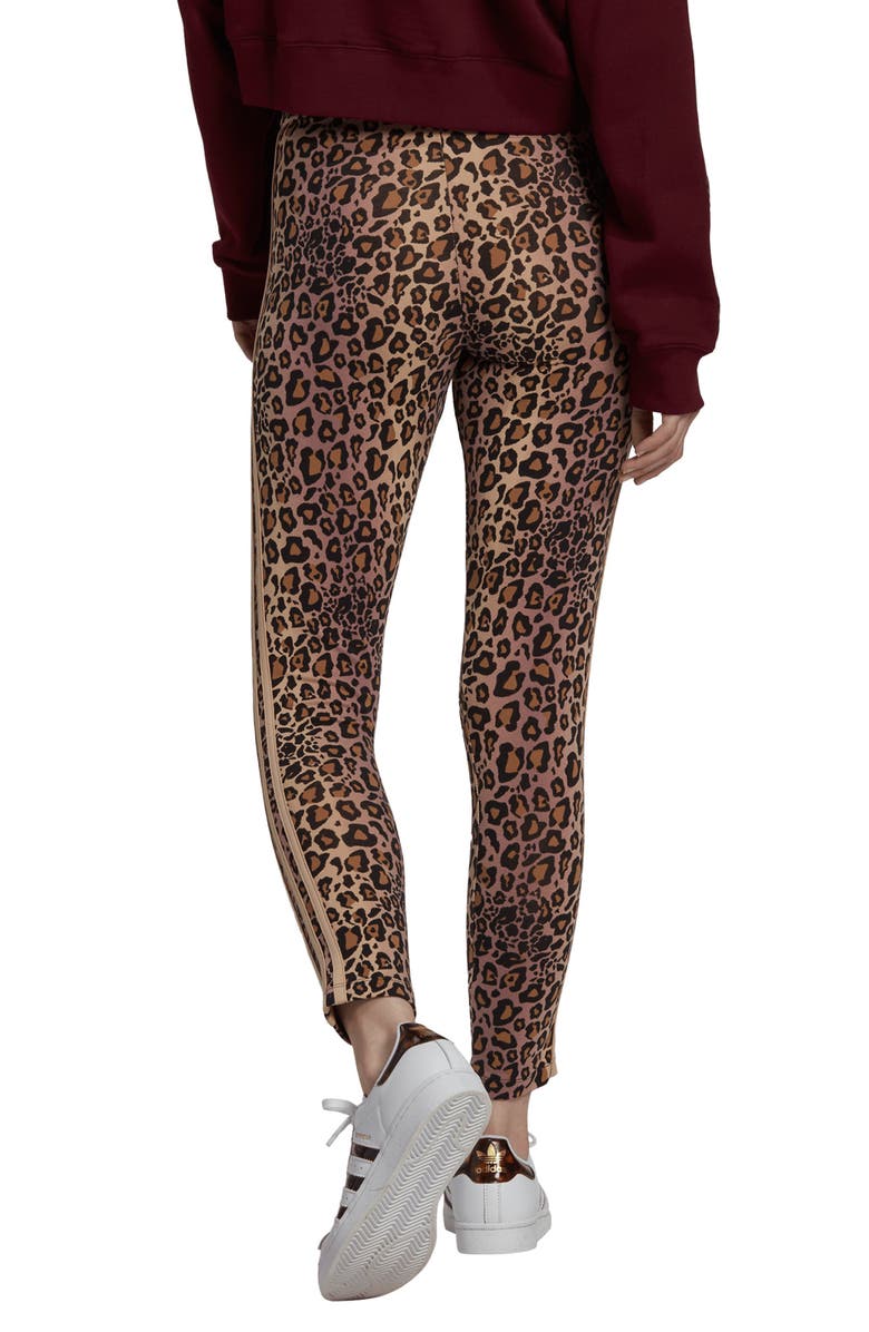 adidas Leopard Print Ankle Leggings, Alternate, color, 
