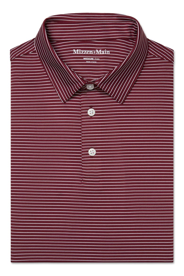 Versa Trim Fit Performance Golf Polo, Alternate, color, MAROON ALTERNATING STRIPE