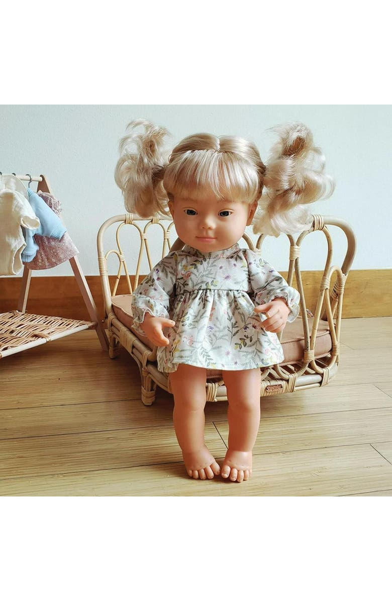 Miniland Doll with Down Syndrome - Blonde Girl 15", Alternate, color, White