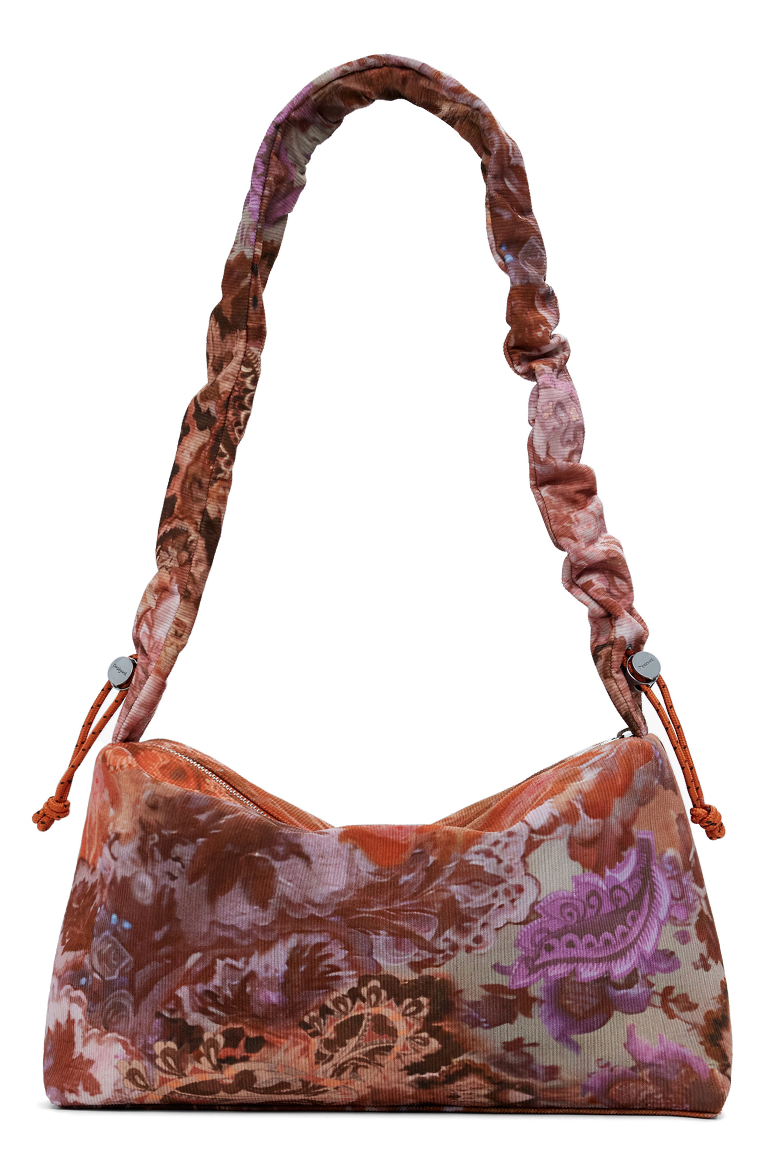 Desigual Convertible Corduroy Shoulder Bag, Alternate, color, 