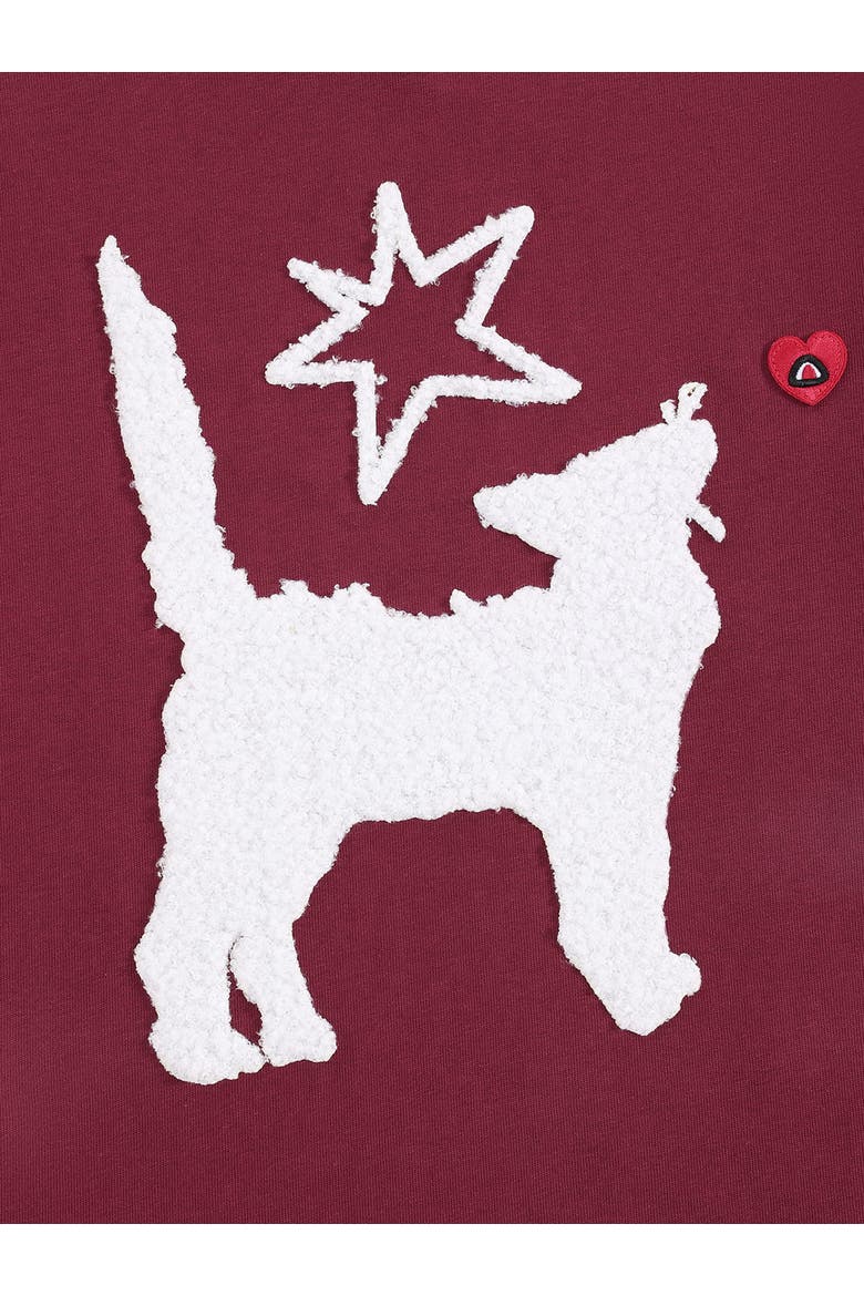 Fuzzy Cat Star Tee, Alternate, color, Red