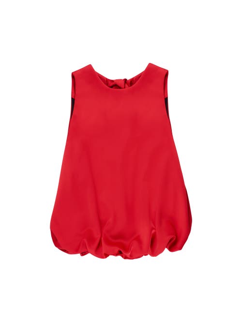 Ro&zo Sleeveless Bubble Hem Top In Animal Print