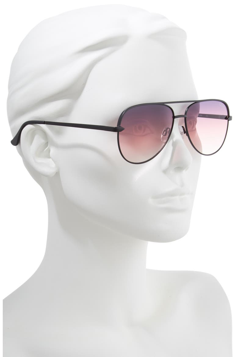 Australia x Desi Perkins Sahara Mini 52mm Aviator Sunglasses, Alternate, color, BLACK/ PURPLE FADE