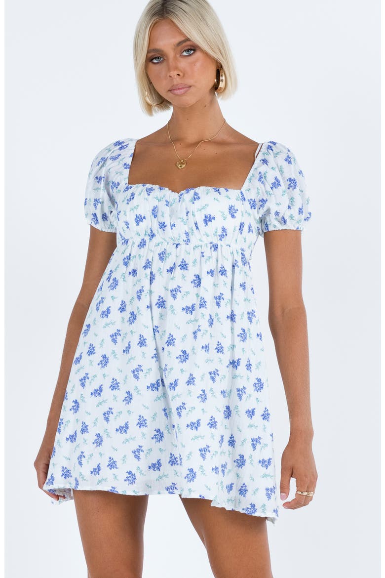 Let's Dance Floral Minidress, Alternate, color, BLUE