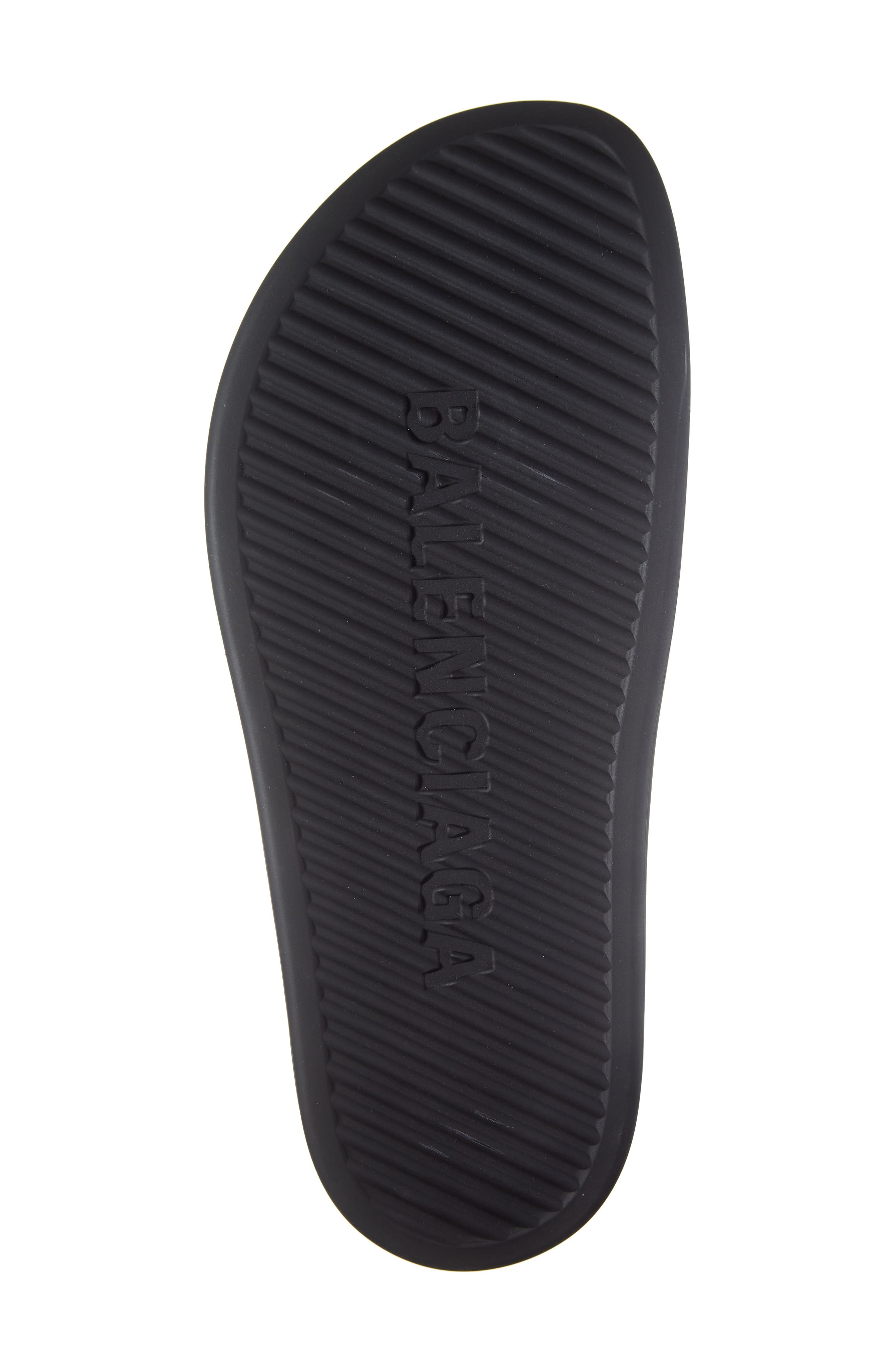 Balenciaga Logo Pool Closed Clog, Alternate, color, 