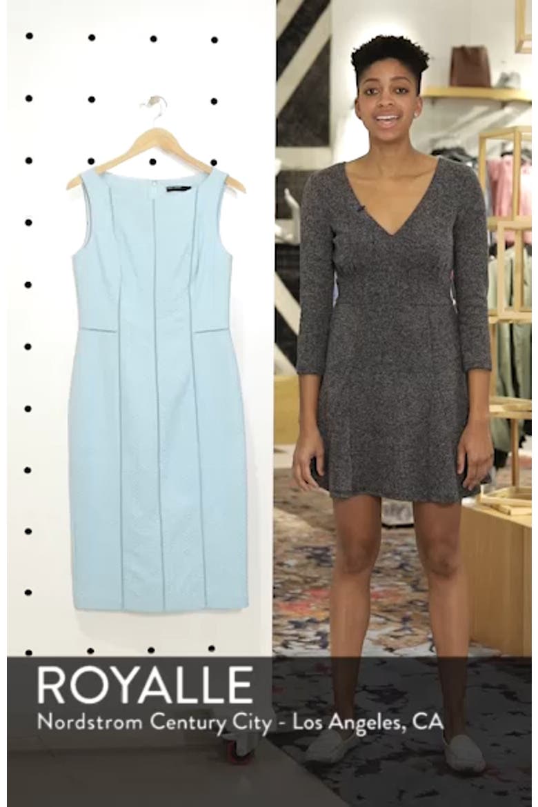 Stretch Pique Sheath Dress video