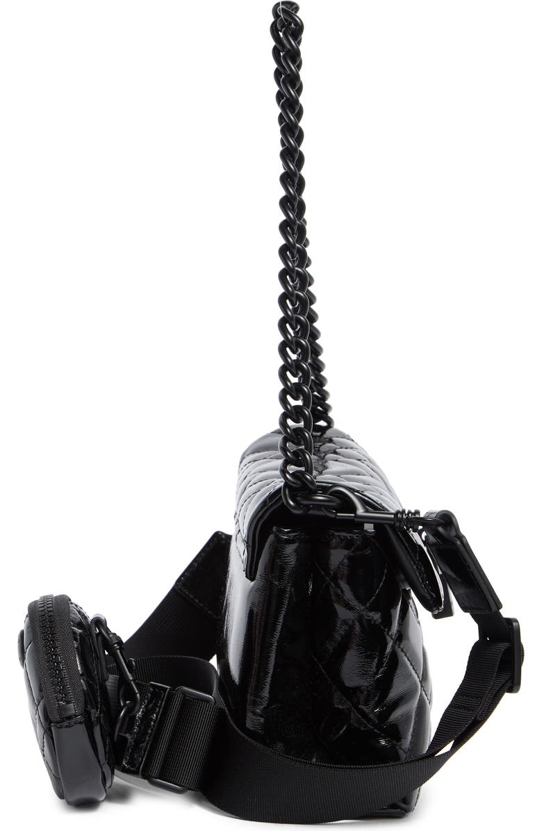 Kurt Geiger London Brixton Lock Drench Leather Bag, Alternate, color, Black