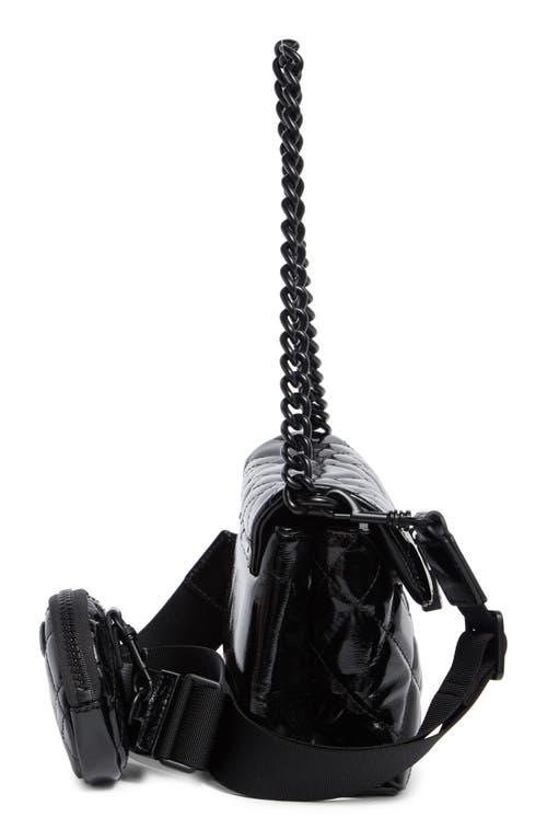 Kurt Geiger London Brixton Lock Drench Leather Bag In Black
