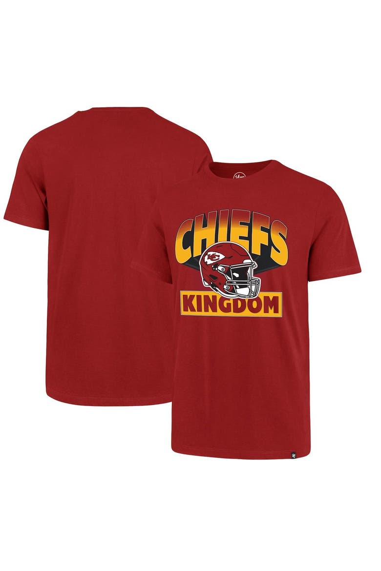 Men's '47 Red Kansas City Chiefs Chiefs Kingdom Super Rival T-Shirt, Main, color, Red