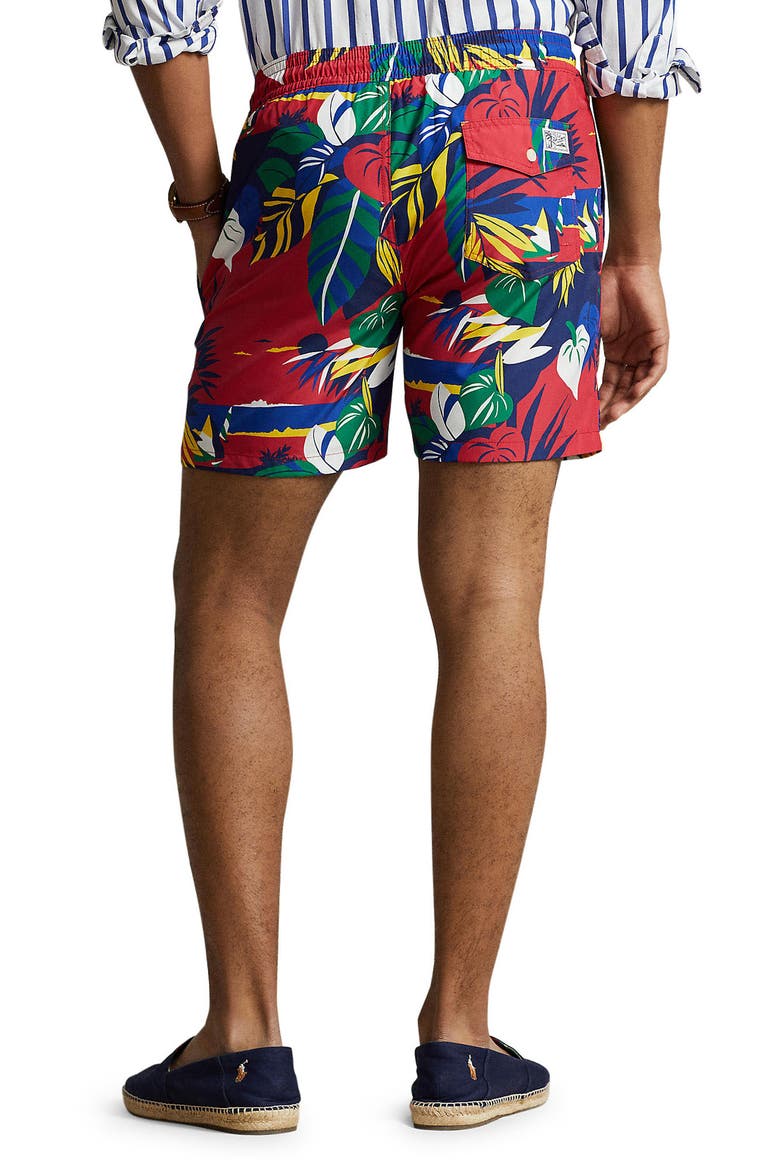 Traveler Swim Trunks, Alternate, color, DECO TROPICAL SEASCAPE