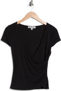 Madden Girl Short Sleeve Wrap Top