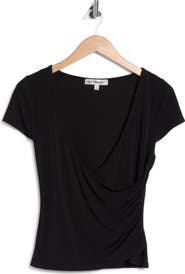 Madden Girl Short Sleeve Wrap Top