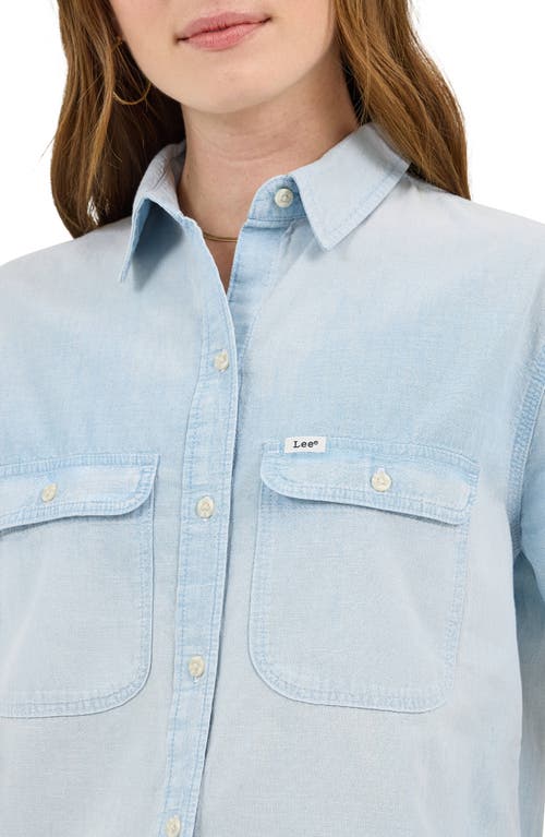 Lee Chambray Utility Shirt In Blue