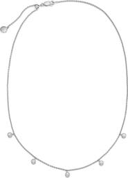 Monica Vinader Fiji Tiny Button Diamond Slider Necklace