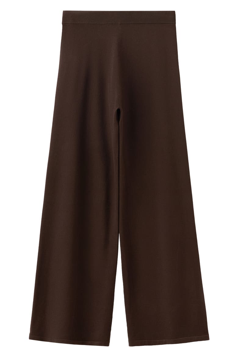 Knit Wide Leg Trousers, Main, color, CHOCOLATE
