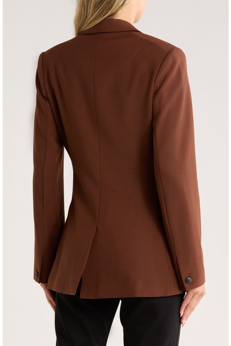 Roxanne Wool Blend Blazer, Alternate, color, DARK BROWN