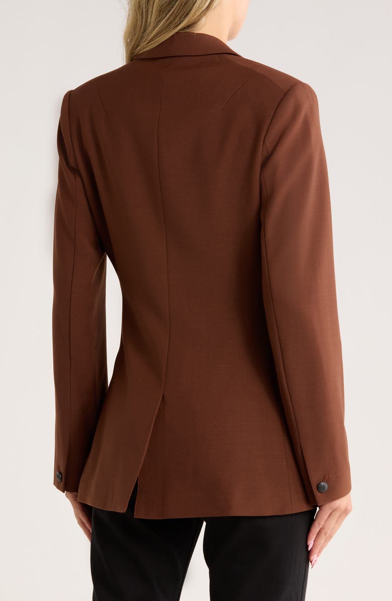 rag & bone Roxanne Wool Blend Blazer, Alternate, color, Dark Brown