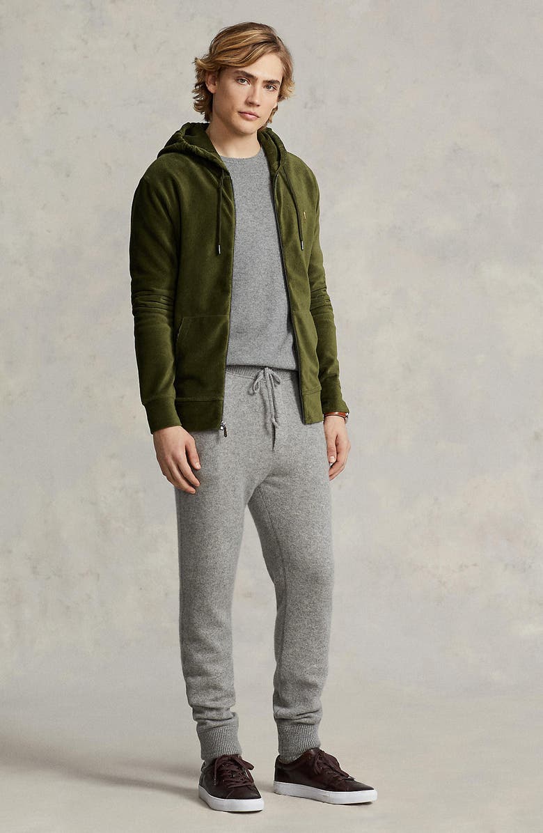 Polo Ralph Lauren Knit Corduroy Zip-Up Hoodie, Alternate, color,