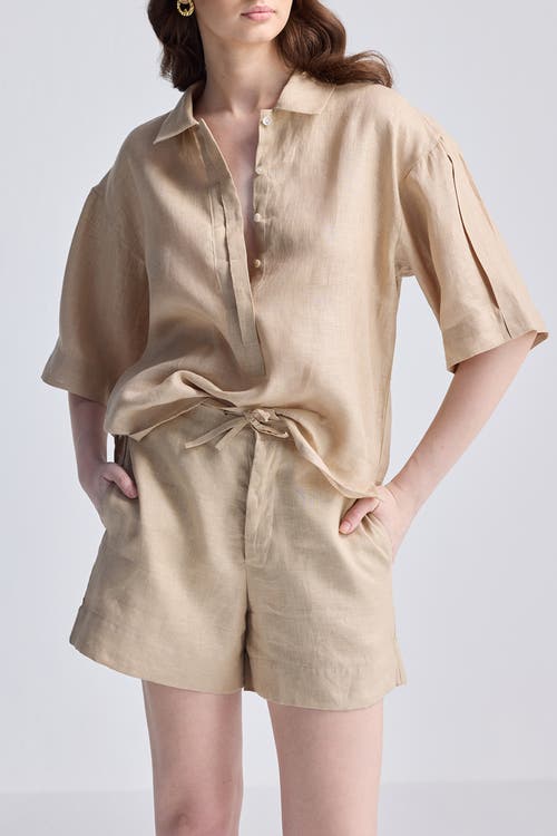 Reistor Drawstring Shorts In Neutral
