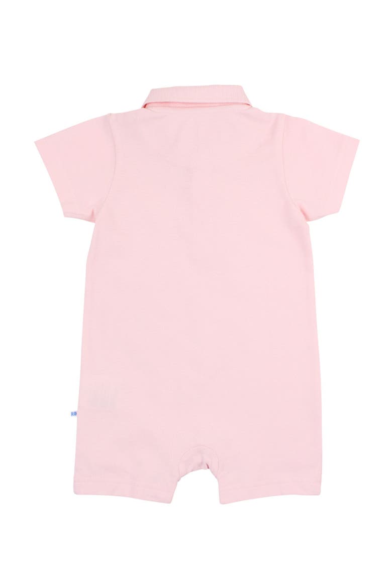 Baby Boys Pique Polo Romper, Alternate, color, Pink