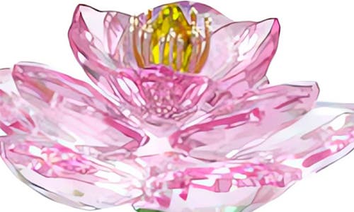 Swarovski Florere Peony Crystal Figurine In Pink