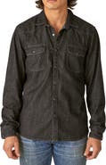 Lucky Brand Sawtooth Denim Snap-Up Western Shirt