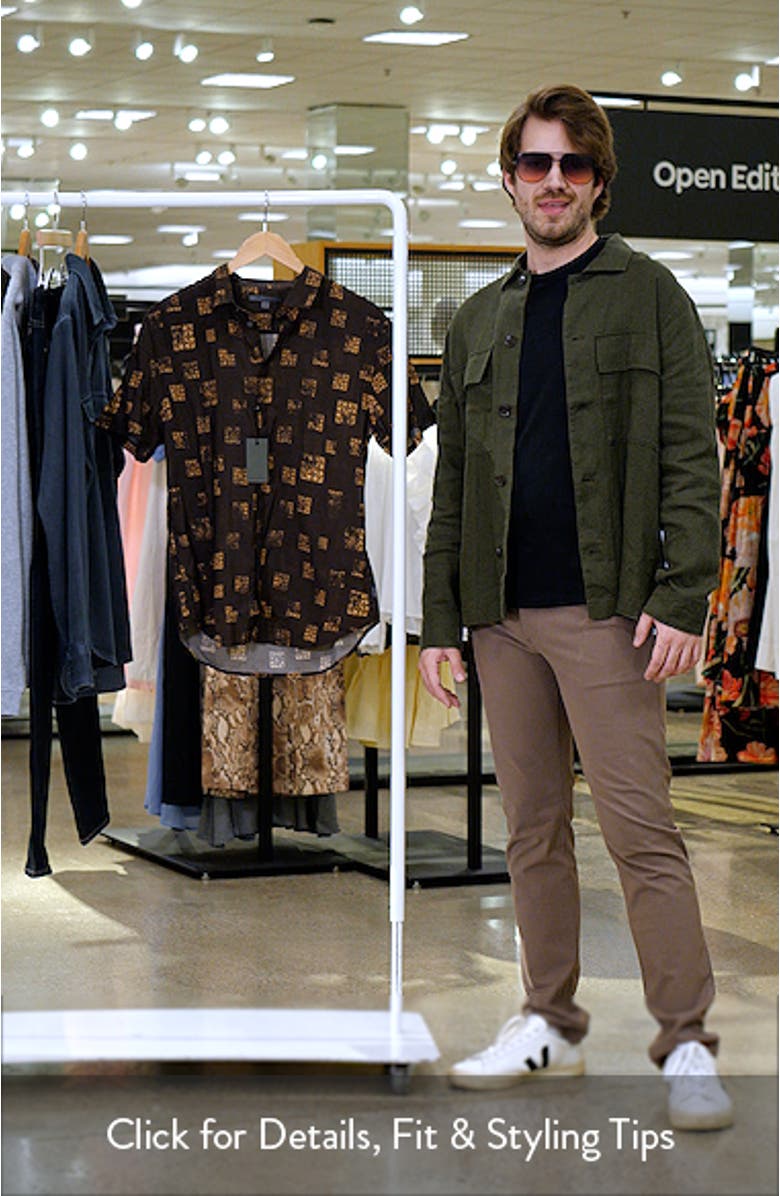 Loren Slim Fit Short Sleeve Button-Up Shirt, sales video thumbnail