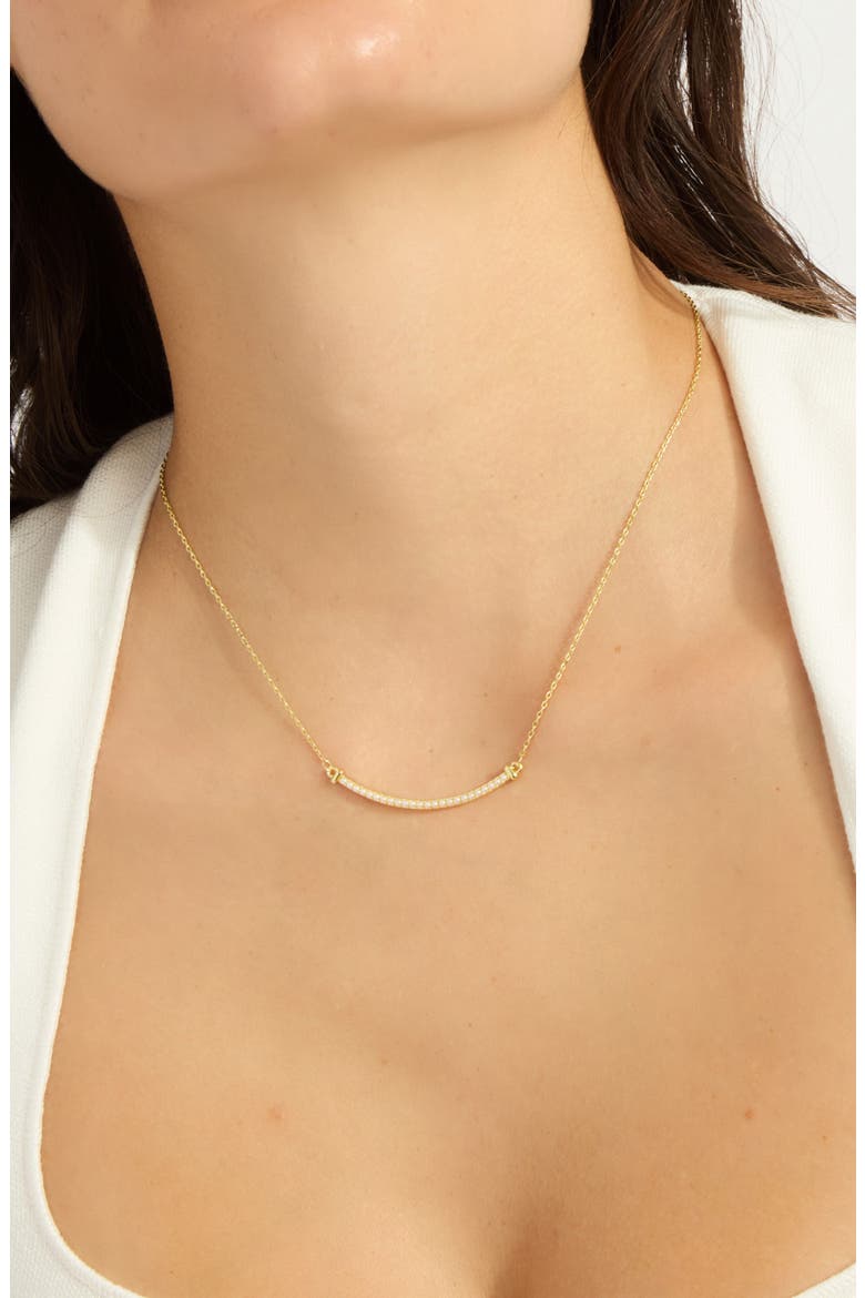 Set of Freshwater Pearl Curved Bar & Pendant Necklaces, Alternate, color, GOLD