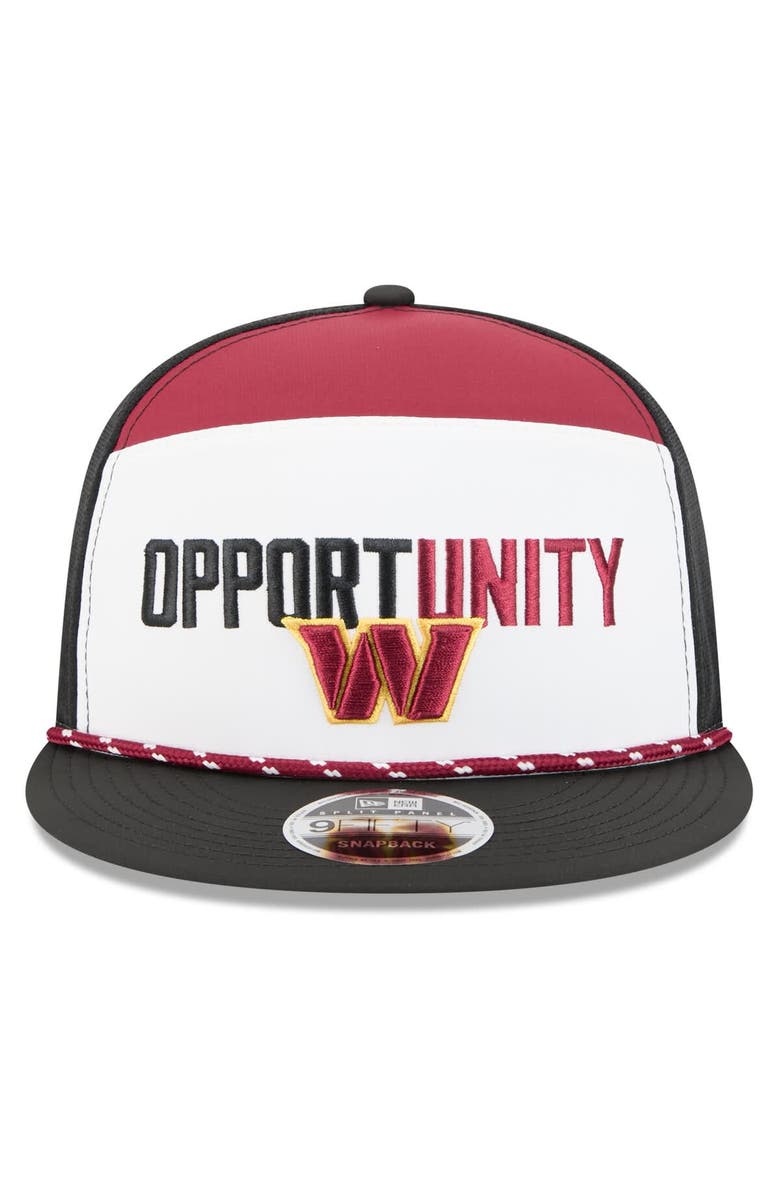 New Era Men's New Era White/Black Washington Commanders 2025 Inspire Change Split Panel 9FIFTY Snapback Hat, Alternate, color, White