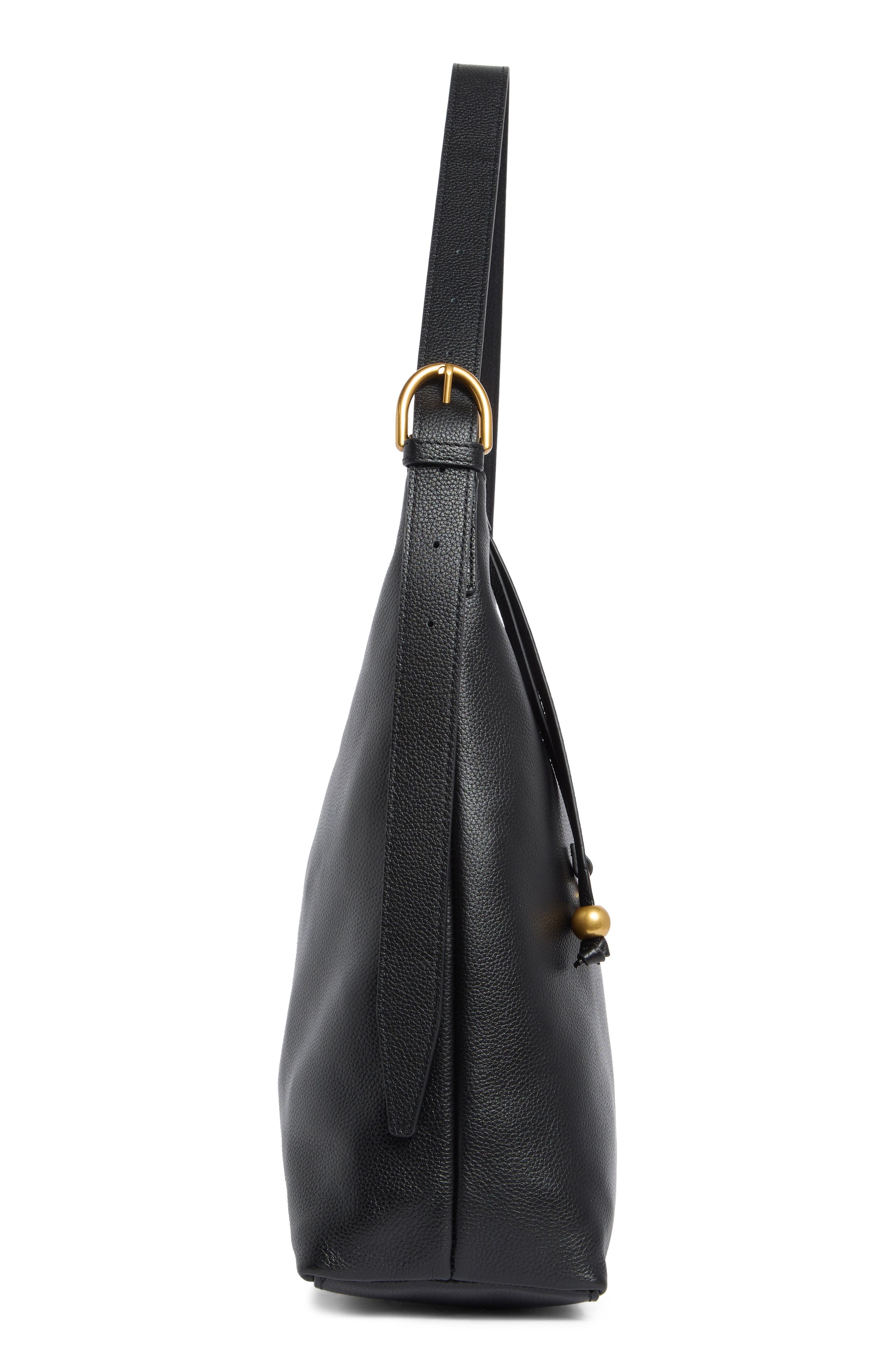 rag & bone Williamsburg Hobo Shoulder Bag, Alternate, color, Black